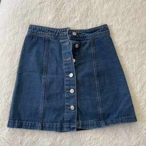 🤍NWOT Button Jean Skirt 🤍 Sans Souci🤍 Size S 🤍 A-line 🤍